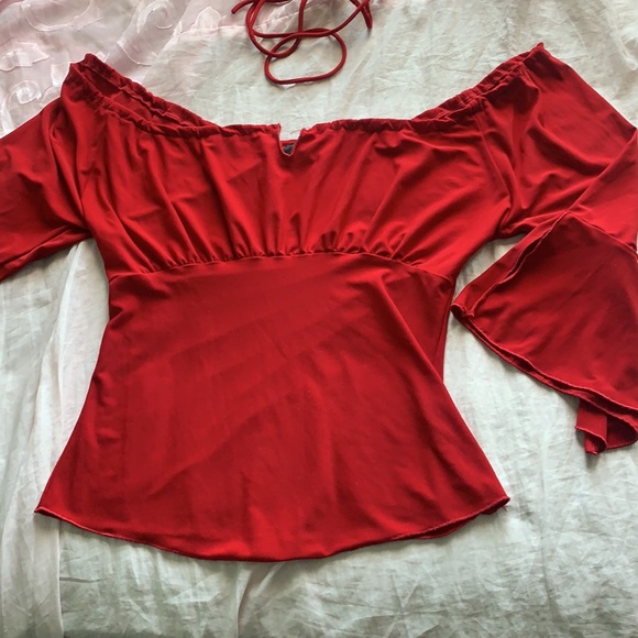 vintage red blouse - Picture 2 of 7
